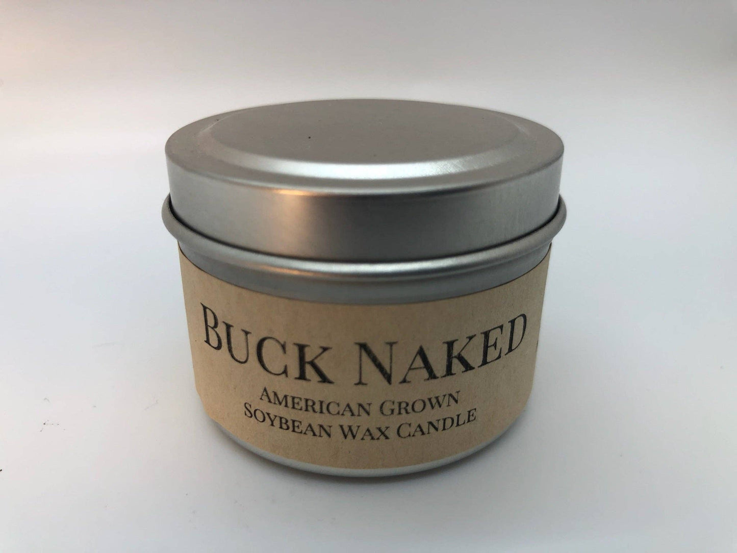 Buck Naked Soy Wax Candle | 2 oz Travel Tin