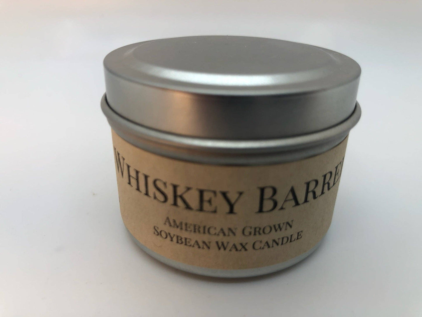 Whiskey Barrel Soy Wax Candle | 2 oz Travel Tin