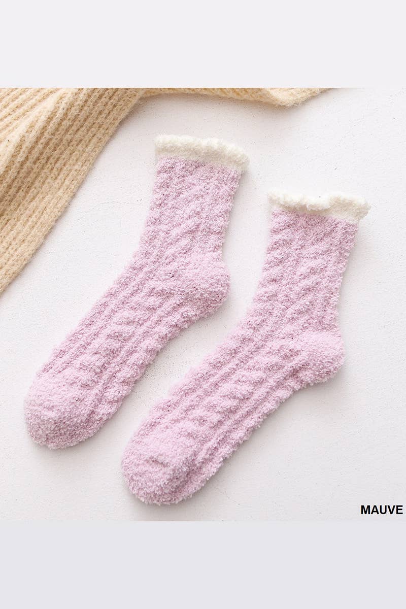 SOCKS - TWO-TONE PLUSH