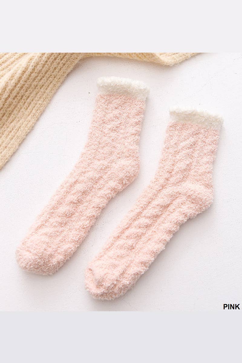 SOCKS - TWO-TONE PLUSH