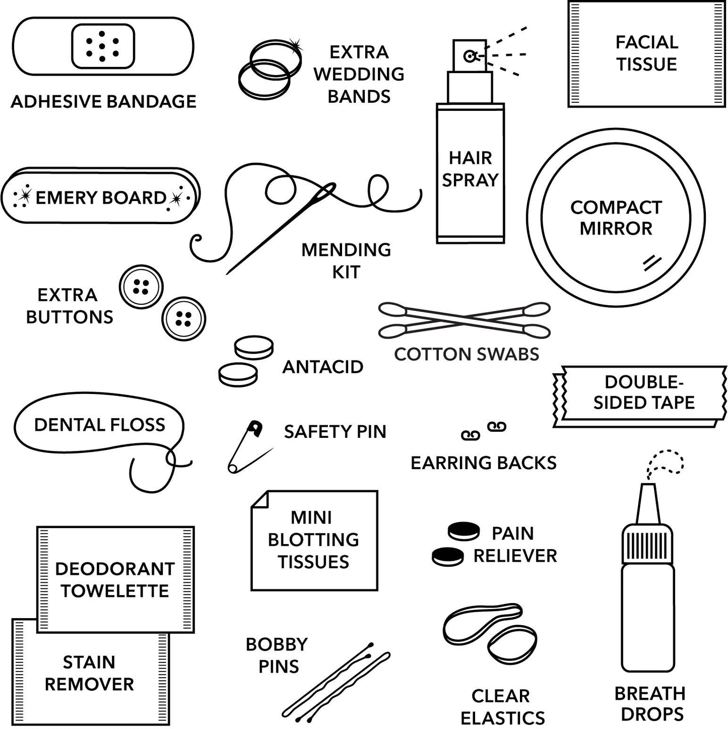 Velvet Minimergency Kits for Brides