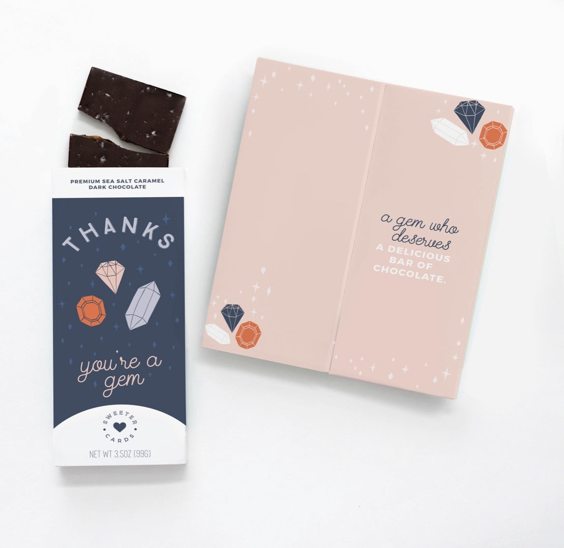 Thanks, You're a Gem! Chocolate Greeting Card