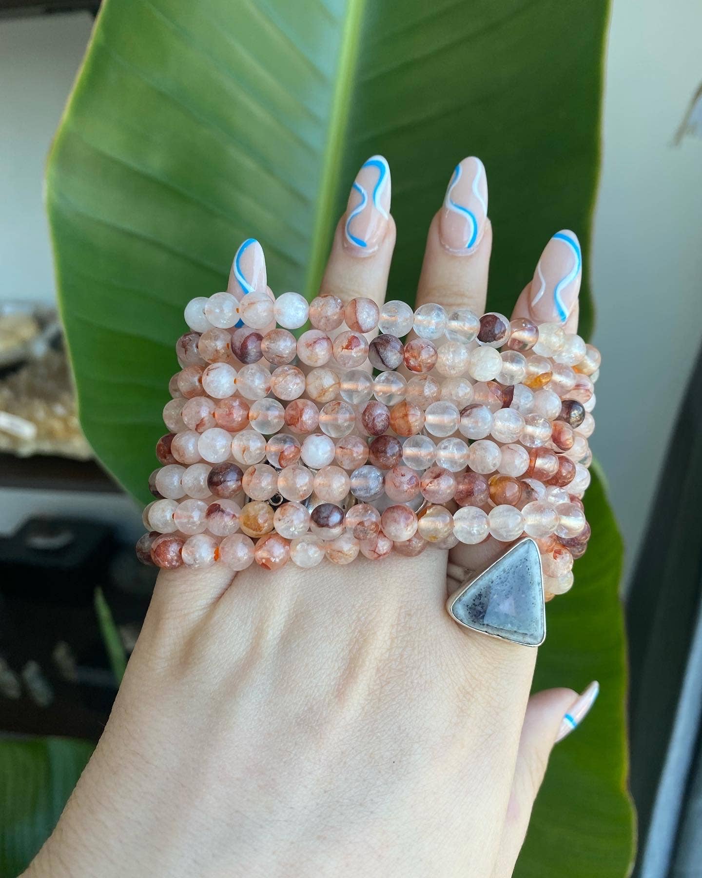 Fire Quartz Crystal Bracelet