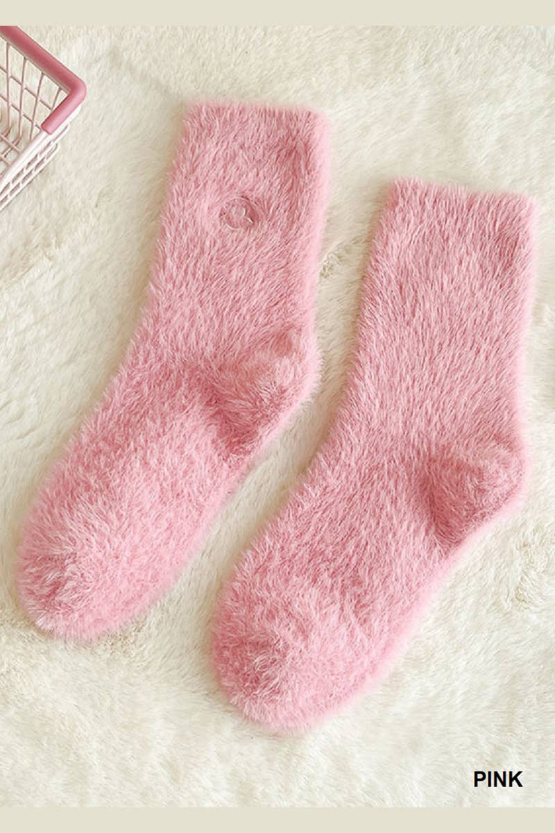 Smiley Socks Happy Face Embroidered