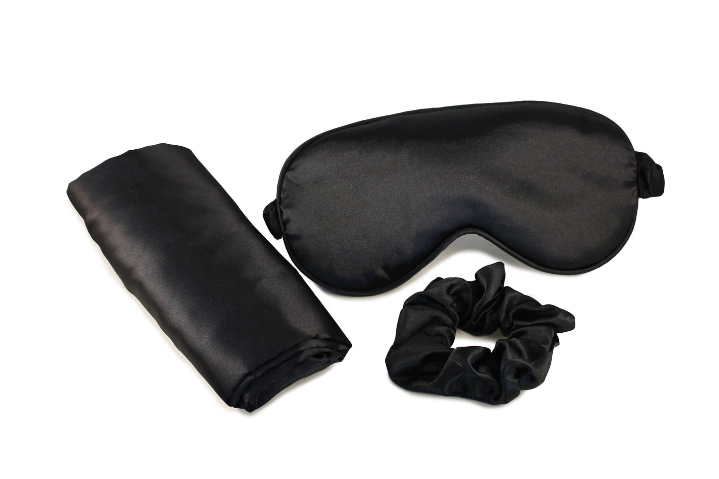 Satin Sleep Set-Pillowcase, Sleep Mask & Hair Scrunchie