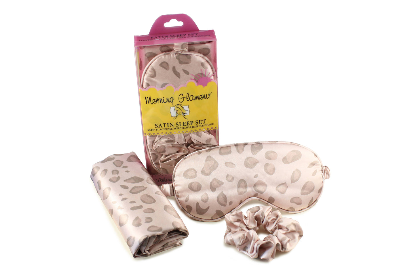Satin Sleep Set-Pillowcase, Sleep Mask & Hair Scrunchie
