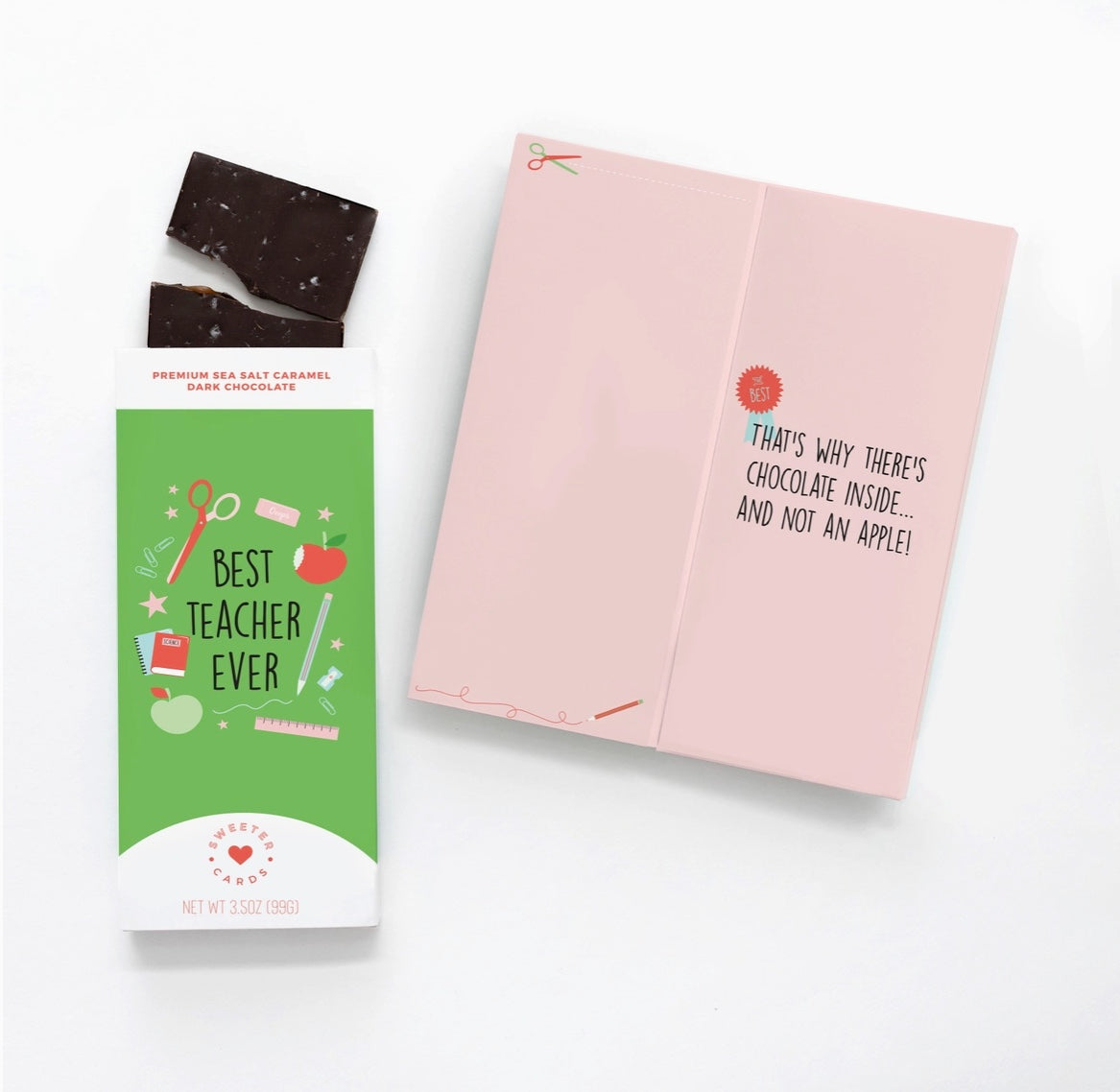 Best Teacher Ever! Chocolate Greeting Card (Teacher Appreciation)